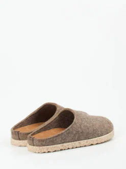 Haflinger – Filzpantoffel aus Schurwolle taupe