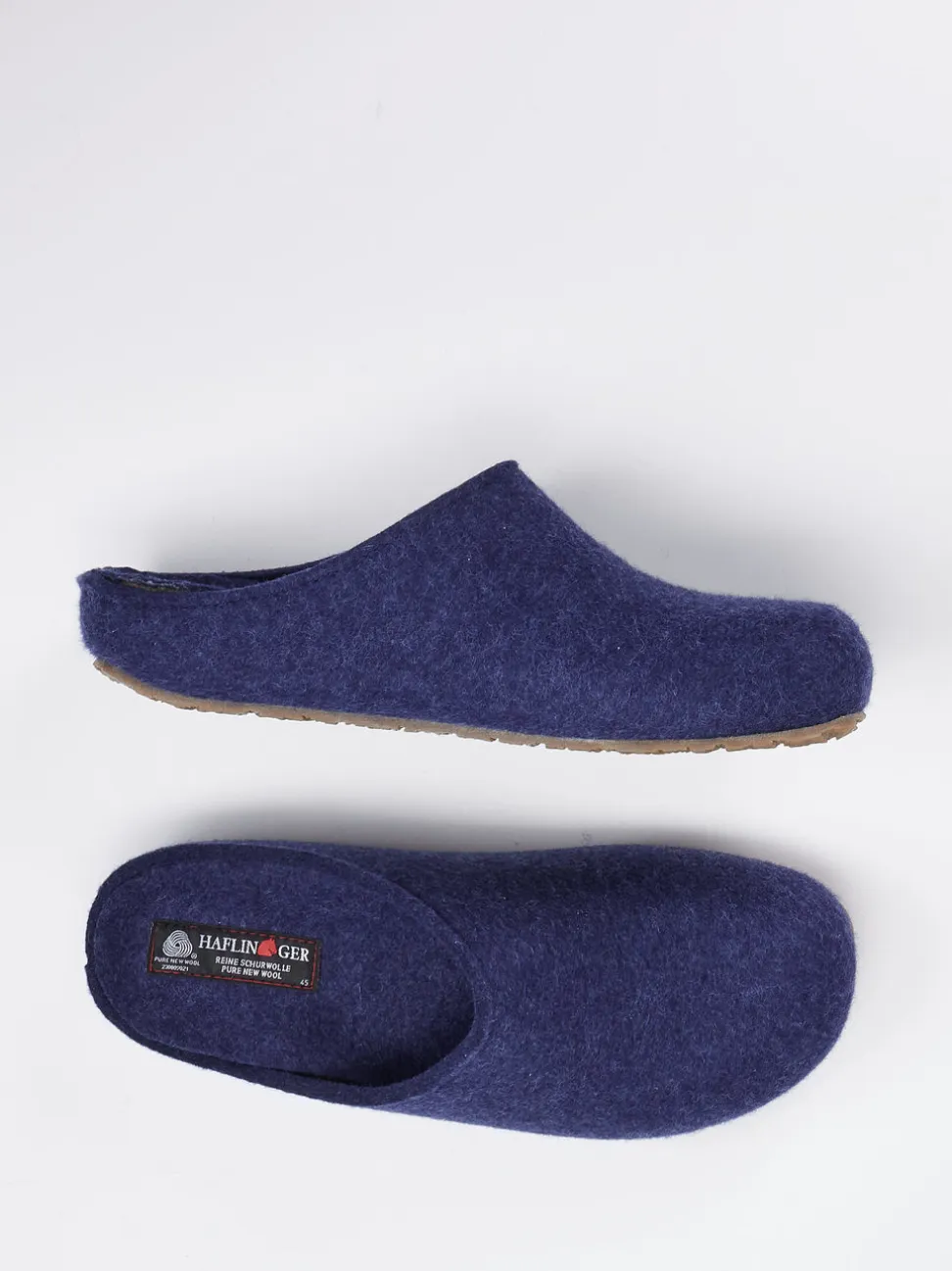 Haflinger – Filzpantoffeln aus Wolle dunkelblau