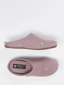Haflinger – Filzpantoffeln aus Wollfilz in Rosa