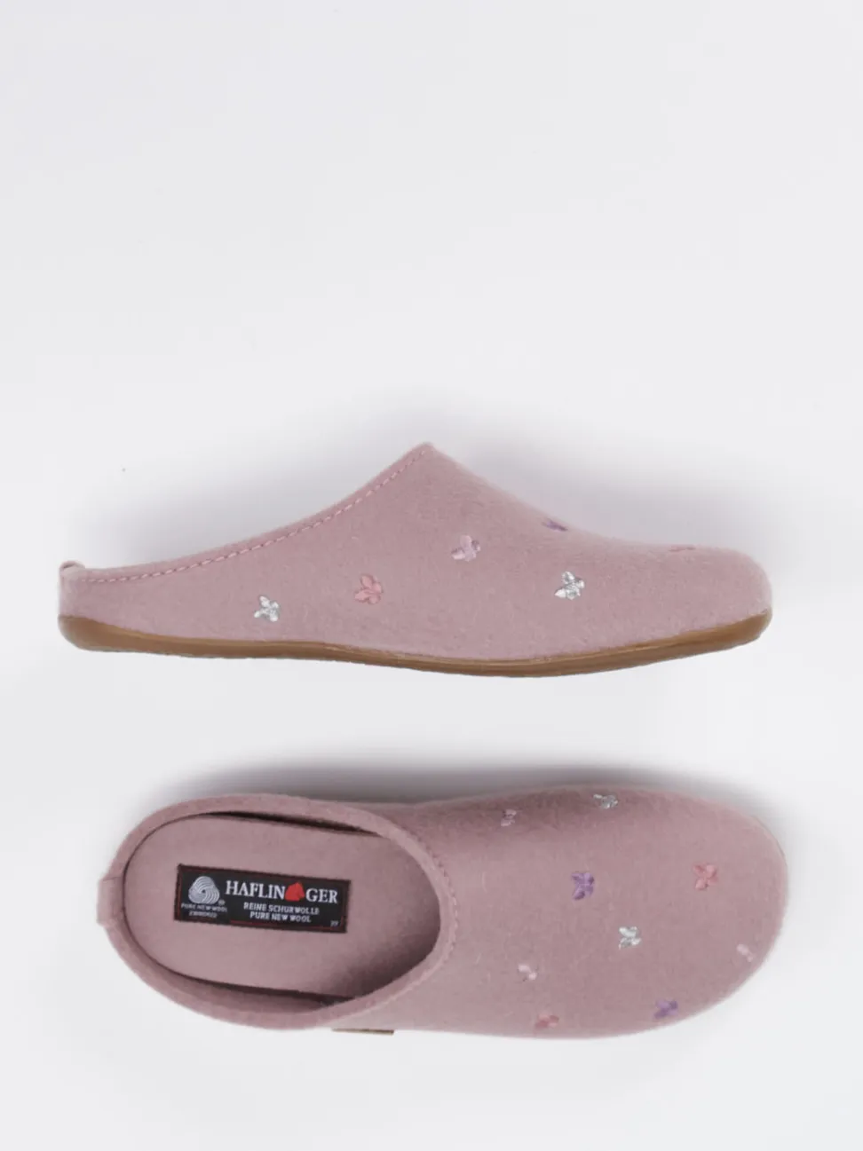Haflinger – Filzpantoffeln aus Wollfilz in Rosa