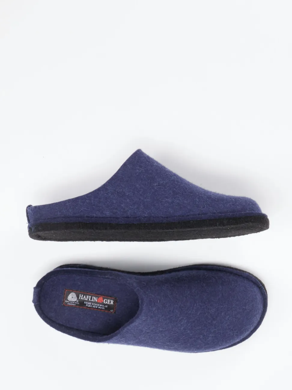Haflinger – Filzpantoffeln aus Schurwolle marineblau