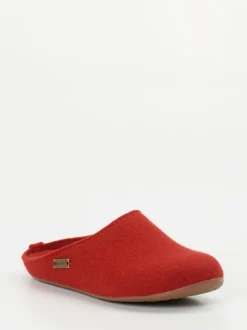 Haflinger – Filzpantoffeln aus Wollfilz tomatenrot