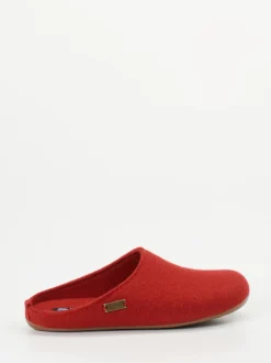 Haflinger – Filzpantoffeln aus Wollfilz tomatenrot