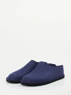 Haflinger – Hüttenschuhe aus Wollfilz Dunkelblau