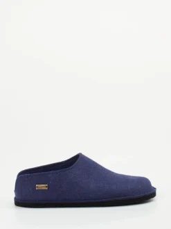 Haflinger – Hüttenschuhe aus Wollfilz Dunkelblau
