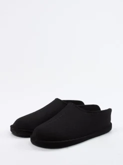Haflinger – Hüttenschuhe aus reiner Schurwolle schwarz