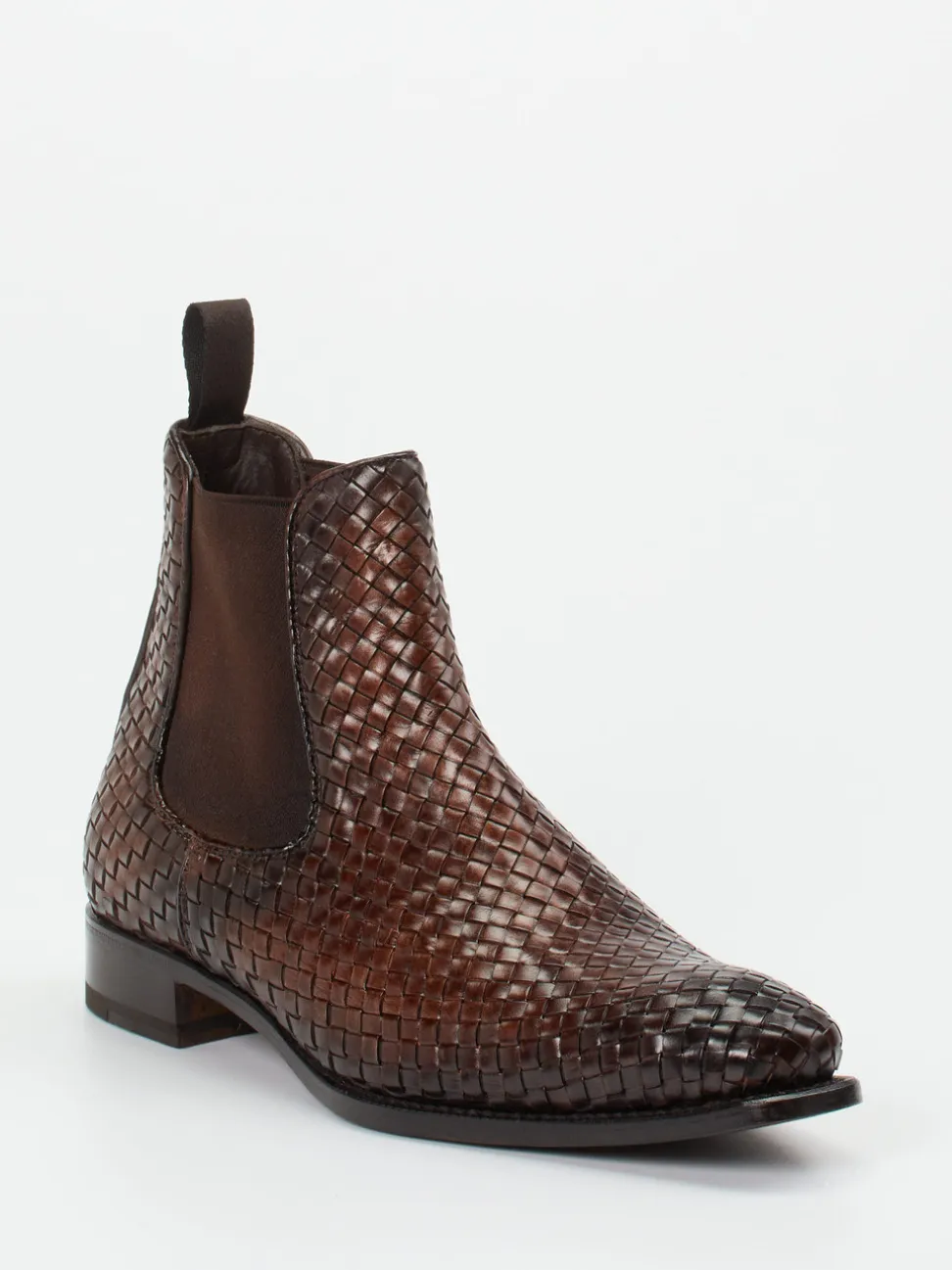 Harris – Chelsea Boots aus Flechtleder in Braun