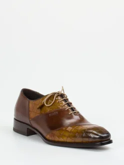 Harris – Derby-Schnürschuh aus geprägtem Leder Braun