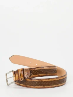 Harris – Ledergürtel aus geprägtem Leder braun