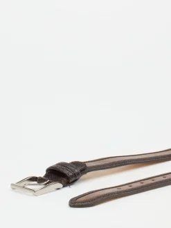 Harris – Ledergürtel aus geprägtem Leder Dunkelbraun