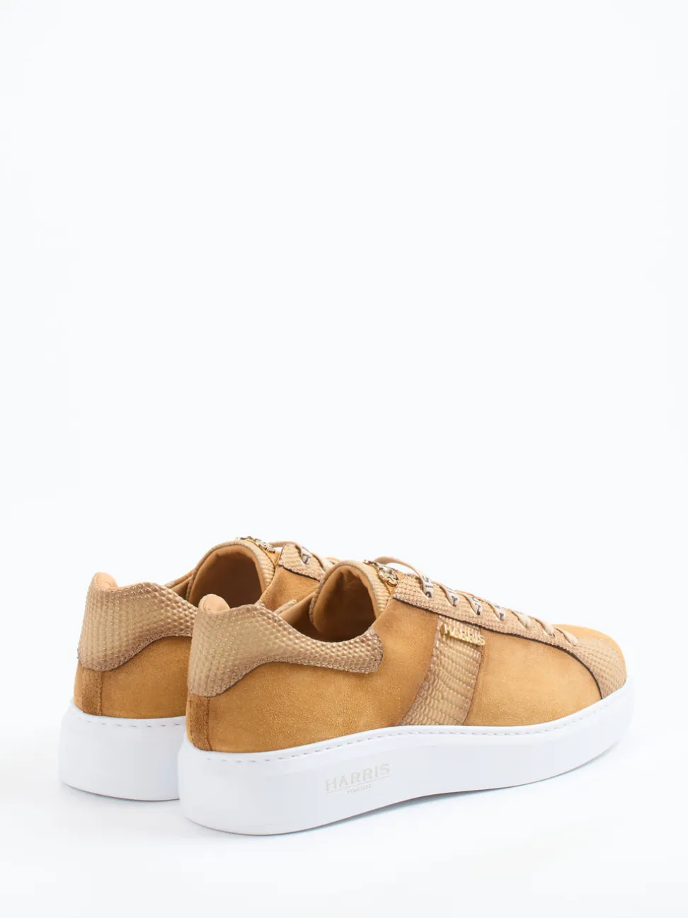 Harris – Low-Top Sneaker aus Veloursleder Karamell