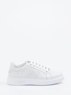 Harris – Low-Top Sneaker aus Kalbleder Weißgrau
