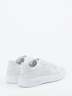Harris – Low-Top Sneaker aus Kalbleder Weißgrau