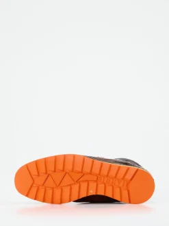 Harris – Schnürboots aus geprägtem Leder dunkelbraun