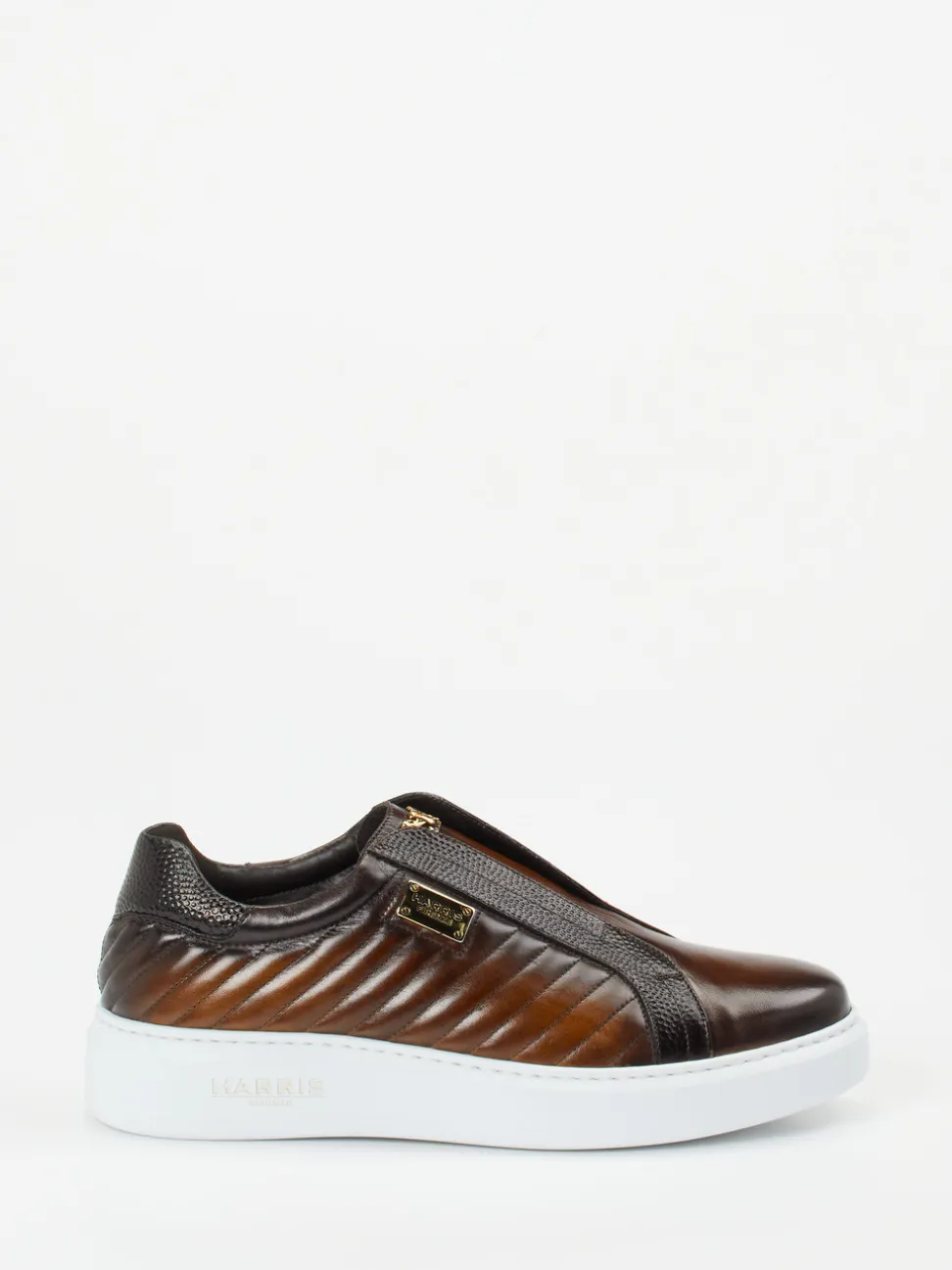 Harris – Slip-On Sneaker aus Kalbleder Dunkelbraun