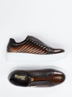 Harris – Slip-On Sneaker aus Kalbleder Dunkelbraun