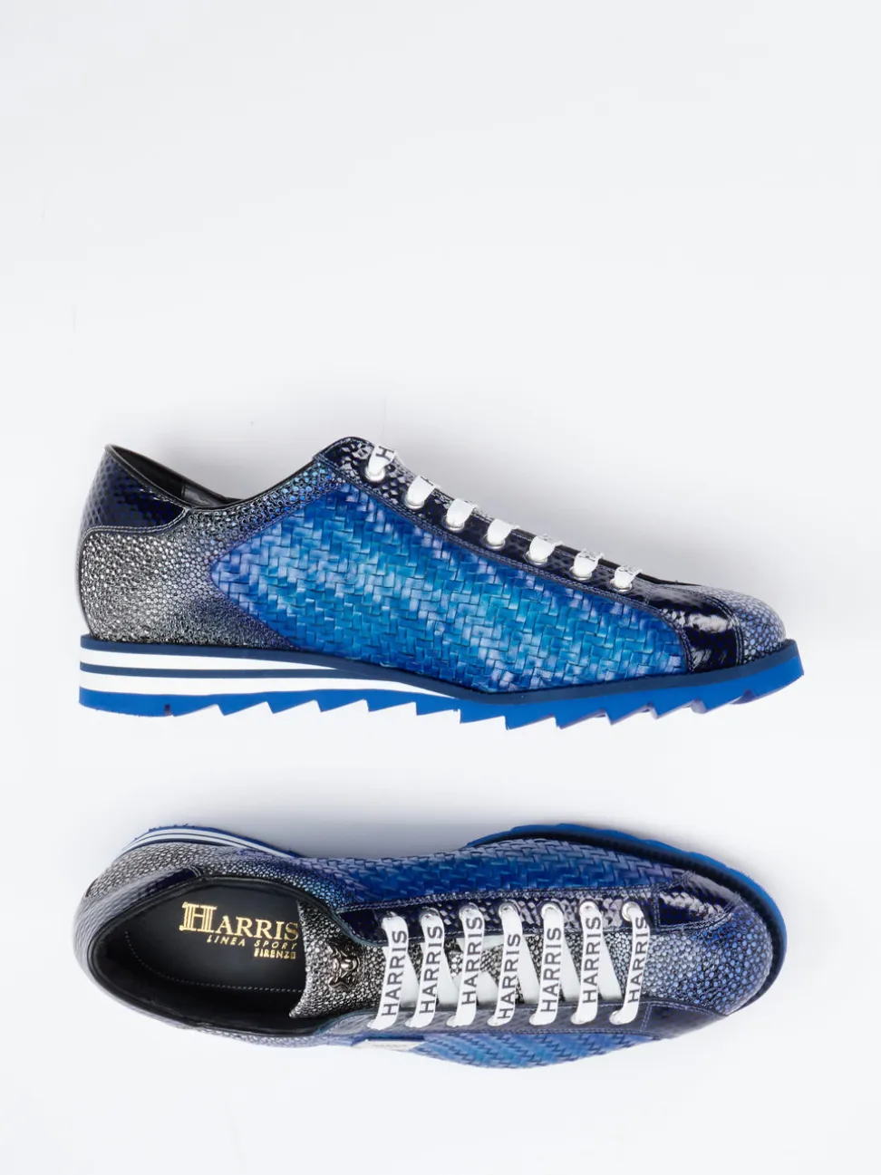 Harris – Sneaker aus Flechtleder in Blau