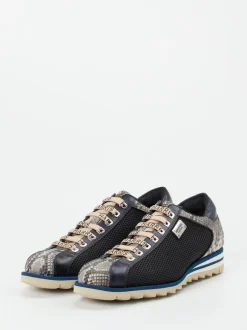 Harris – Sneaker aus geprägtem Leder in Blau
