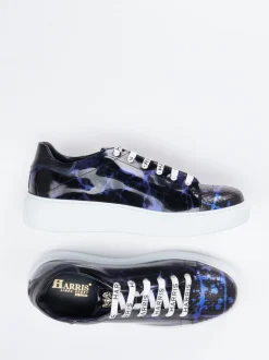 Harris – Sneaker aus geprägtem Lackleder blau