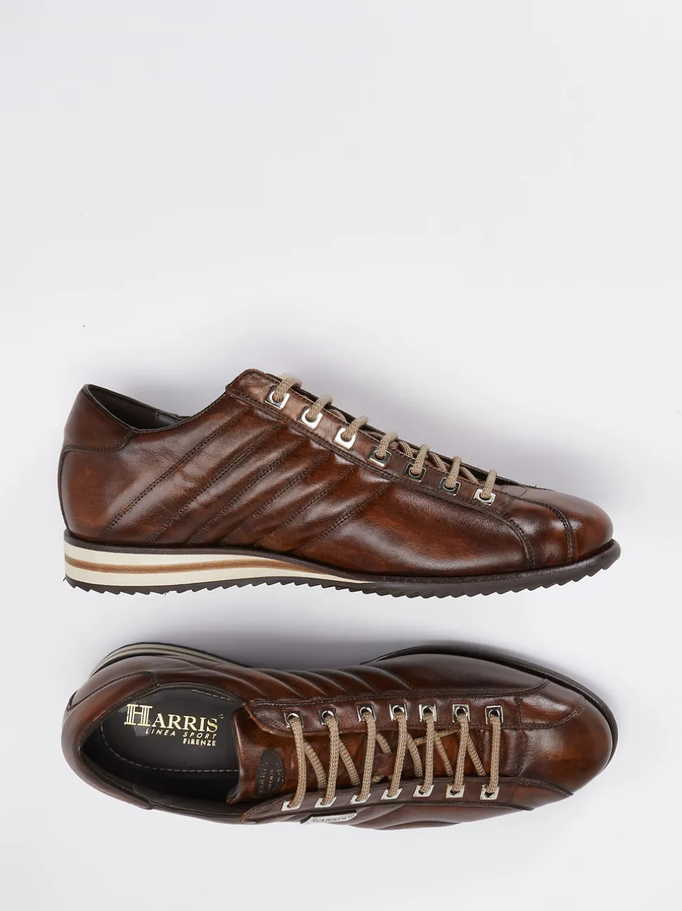 Harris – Sneaker aus geprägtem Glattleder Braun