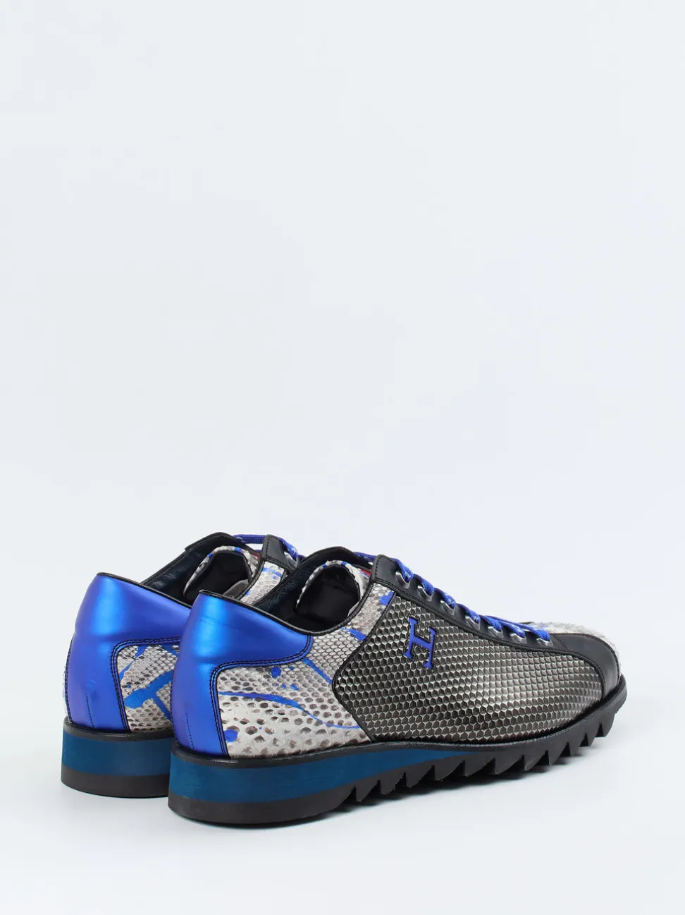 Harris – Sneaker aus geprägtem Leder mit Schlangenmuster