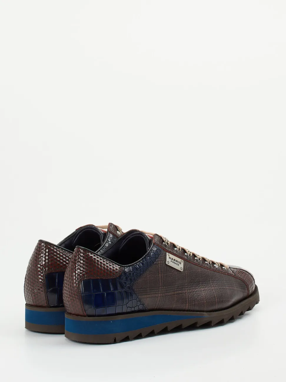 Harris – Sneaker aus geprägtem Leder Dunkelbraun