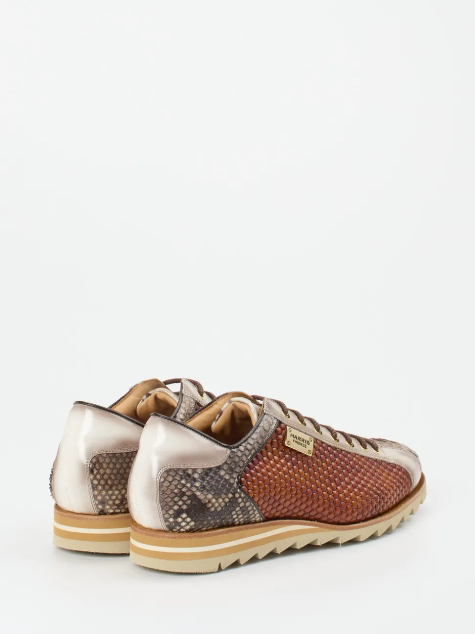 Harris – Sneaker aus geprägtem Leder in Braun