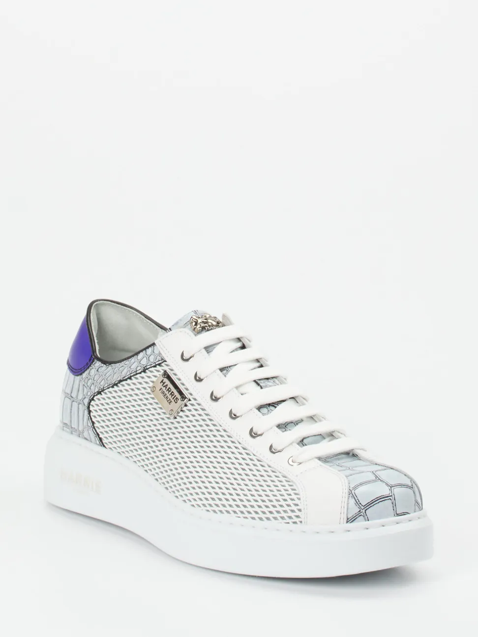 Harris – Sneaker aus geprägtem Leder in Weiß