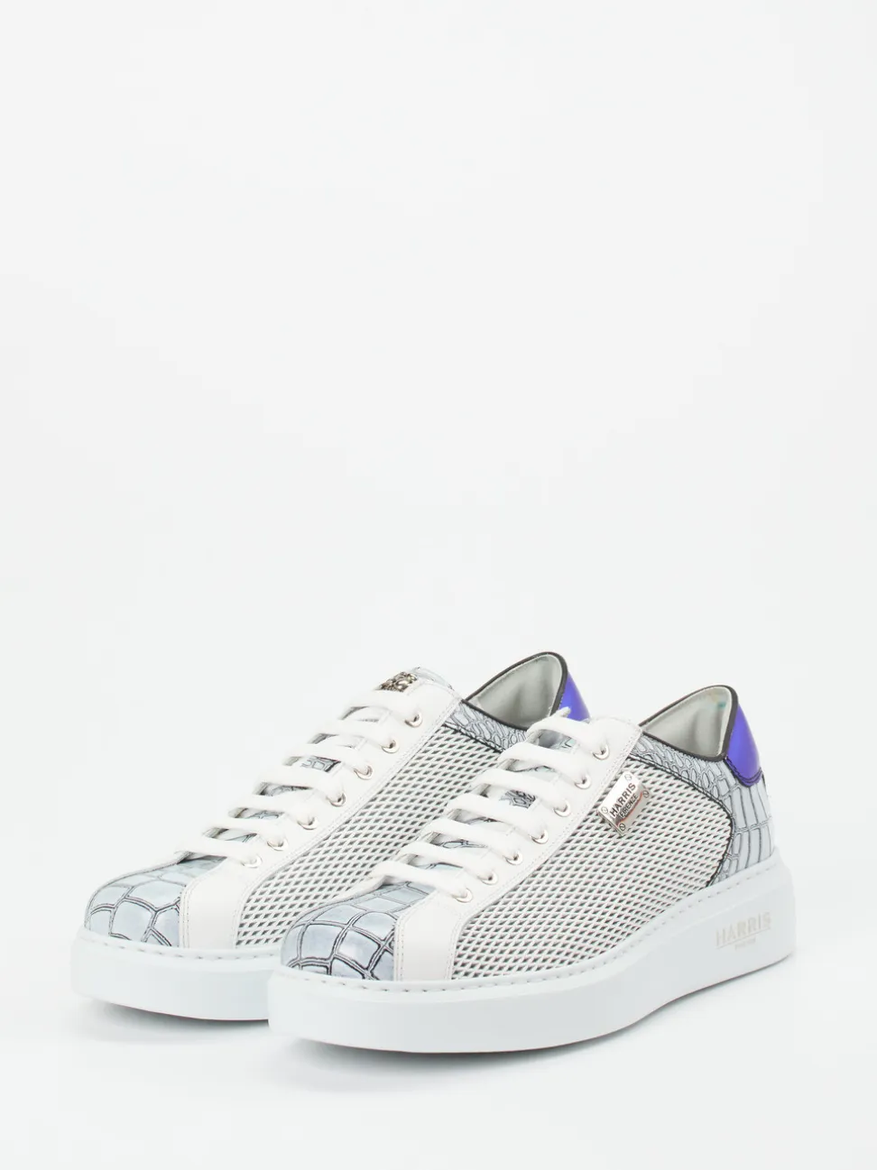 Harris – Sneaker aus geprägtem Leder in Weiß