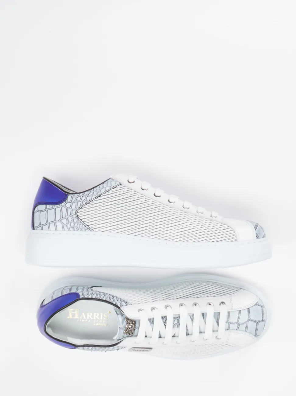 Harris – Sneaker aus geprägtem Leder in Weiß