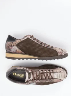 Harris – Sneaker aus geprägtem Leder in Braun
