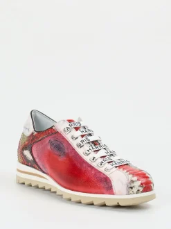 Harris – Sneaker aus geprägtem Leder in Rot