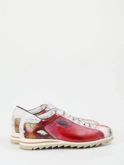 Harris – Sneaker aus geprägtem Leder in Rot