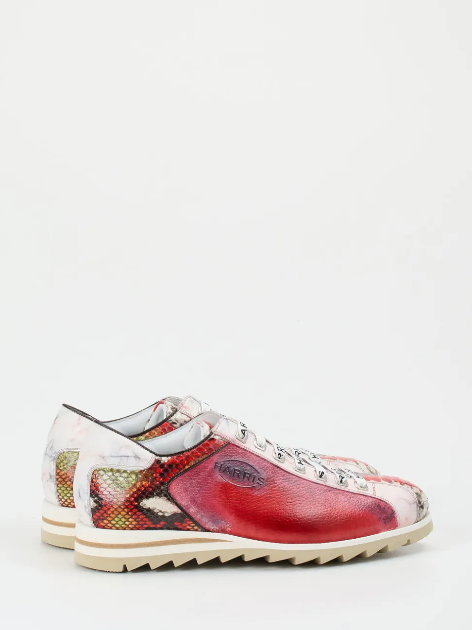 Harris – Sneaker aus geprägtem Leder in Rot