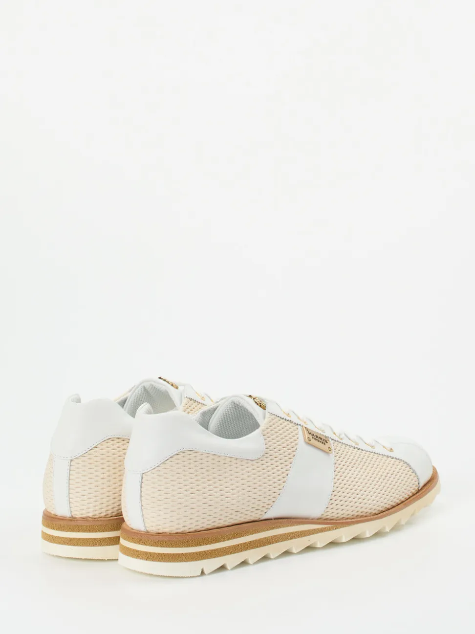 Harris – Sneaker aus geprägtem Leder in Beige