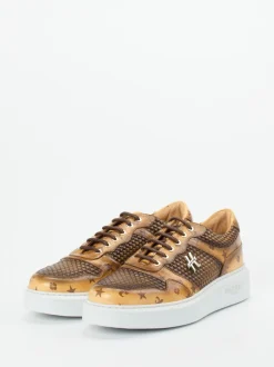 Harris – Sneaker aus geprägtem Leder in Braun