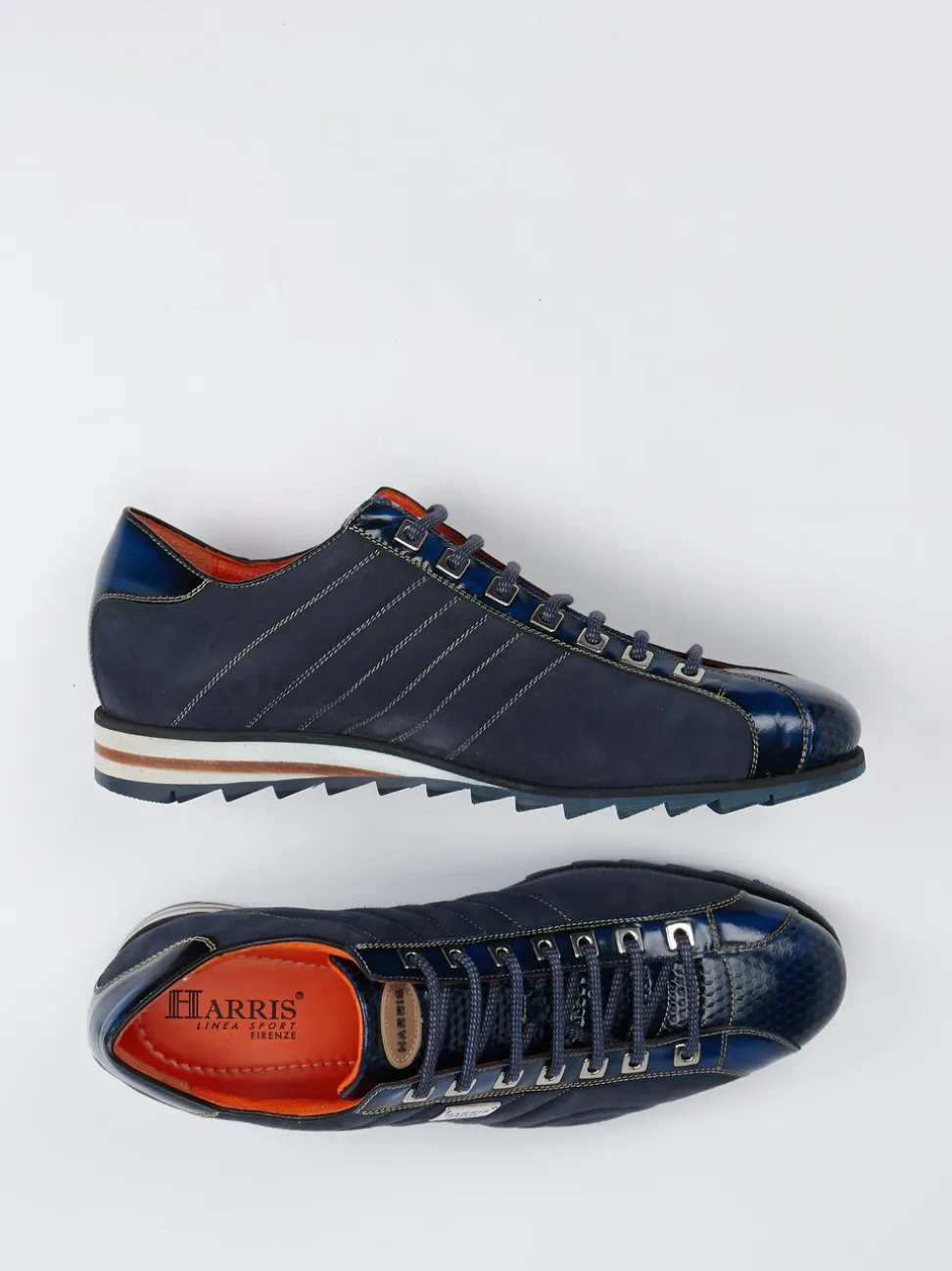 Harris – Sneaker aus Veloursleder in Nachtblau