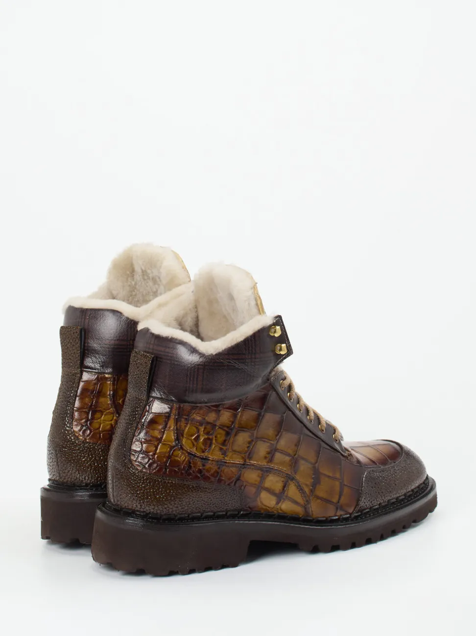 Harris – Stiefeletten aus geprägtem Leder in Braun