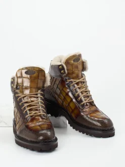 Harris – Stiefeletten aus geprägtem Leder in Braun