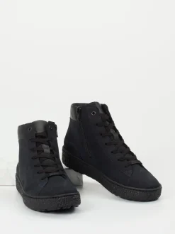 Hartjes – High-Top Sneaker aus Nubukleder schwarz