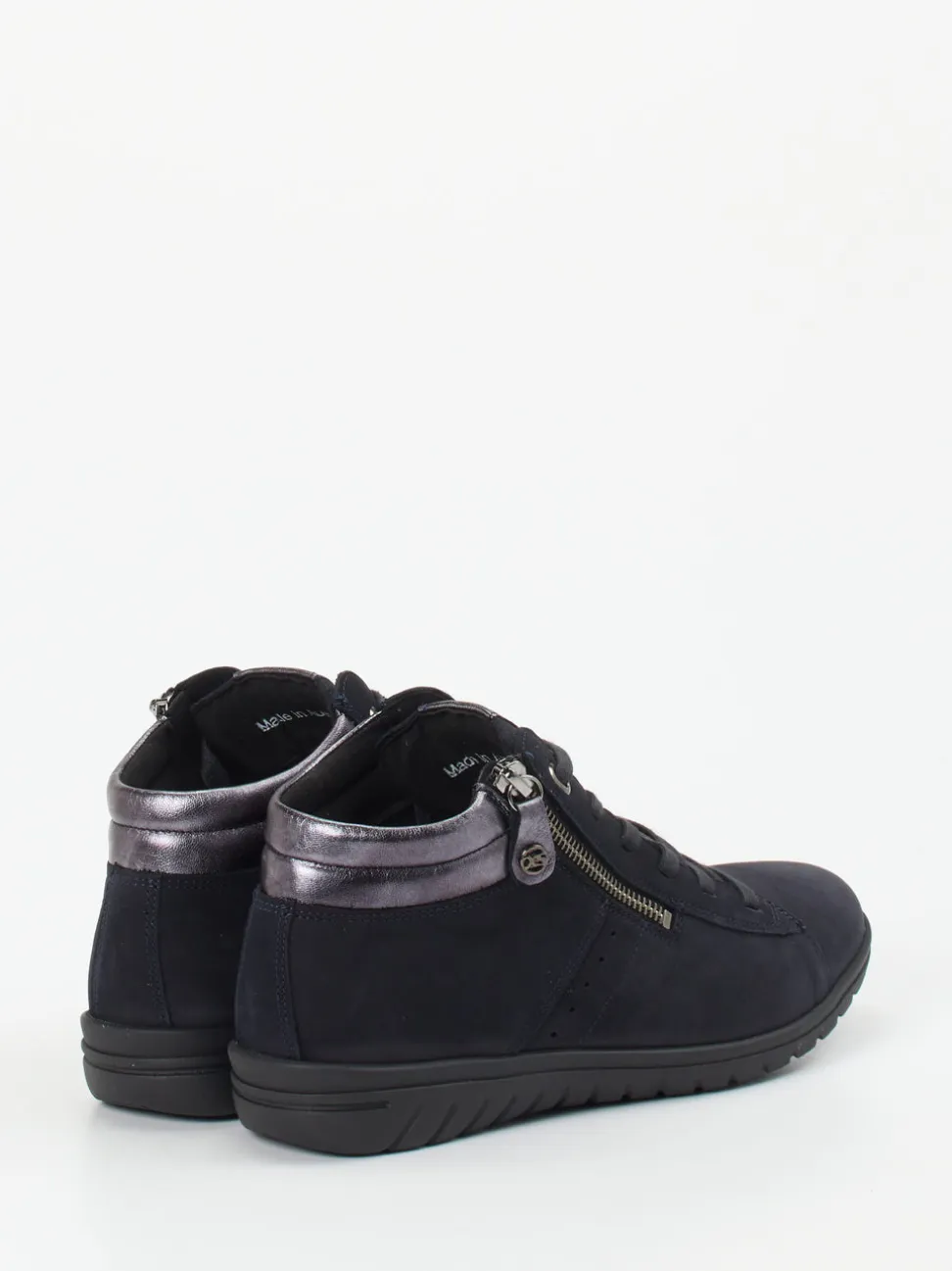 Hartjes – High-Top Sneaker aus Nubukleder Dunkelblau