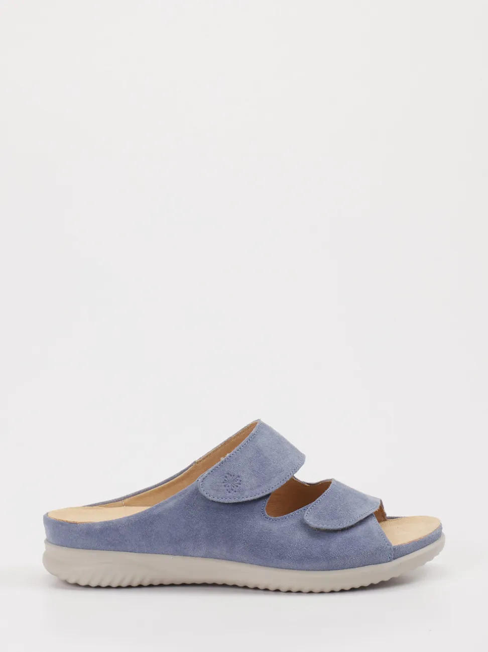 Hartjes – Komfort-Pantoletten aus Veloursleder blau