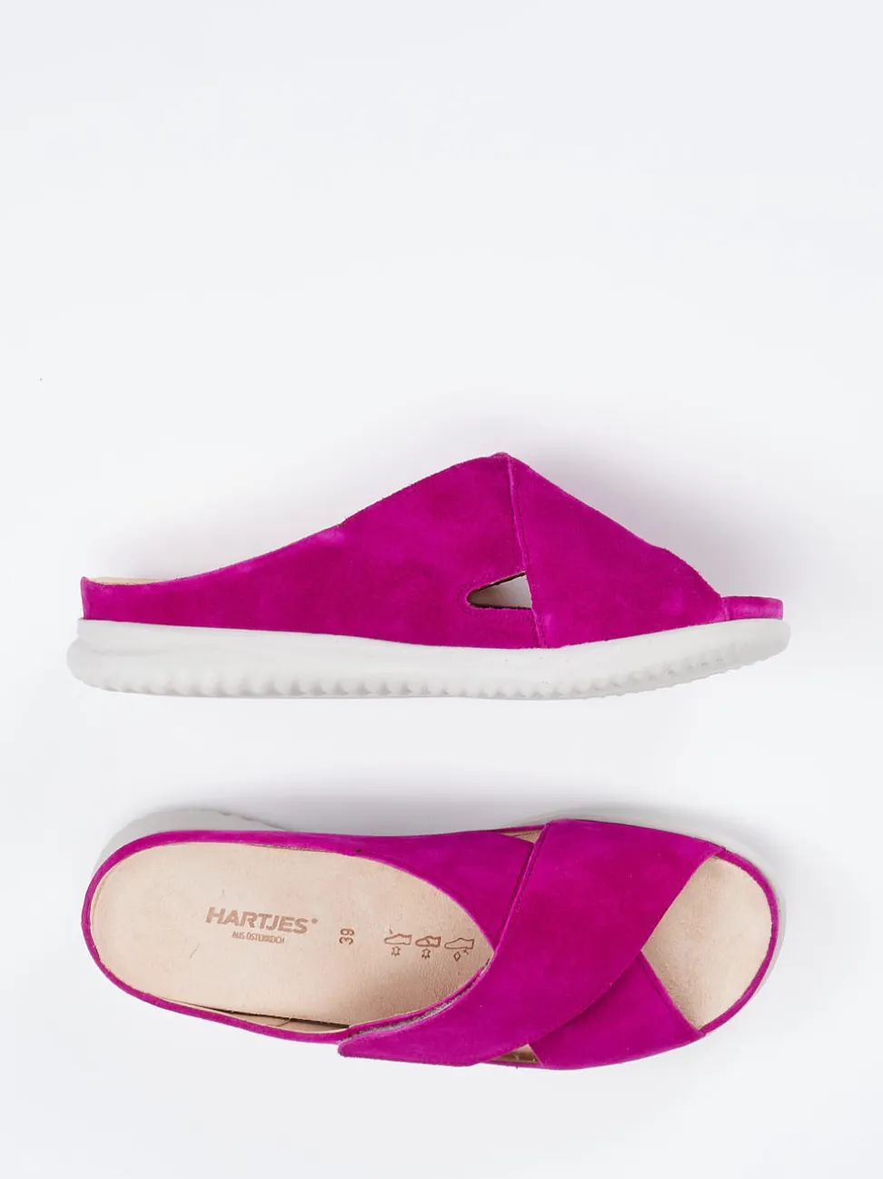 Hartjes – Komfort-Pantolette aus Veloursleder pink
