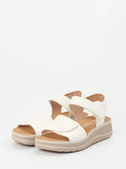Hartjes – Komfortsandale aus Kalbleder in Offwhite