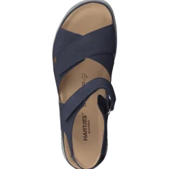 Hartjes – Komfortsandalen aus Nubukleder marineblau