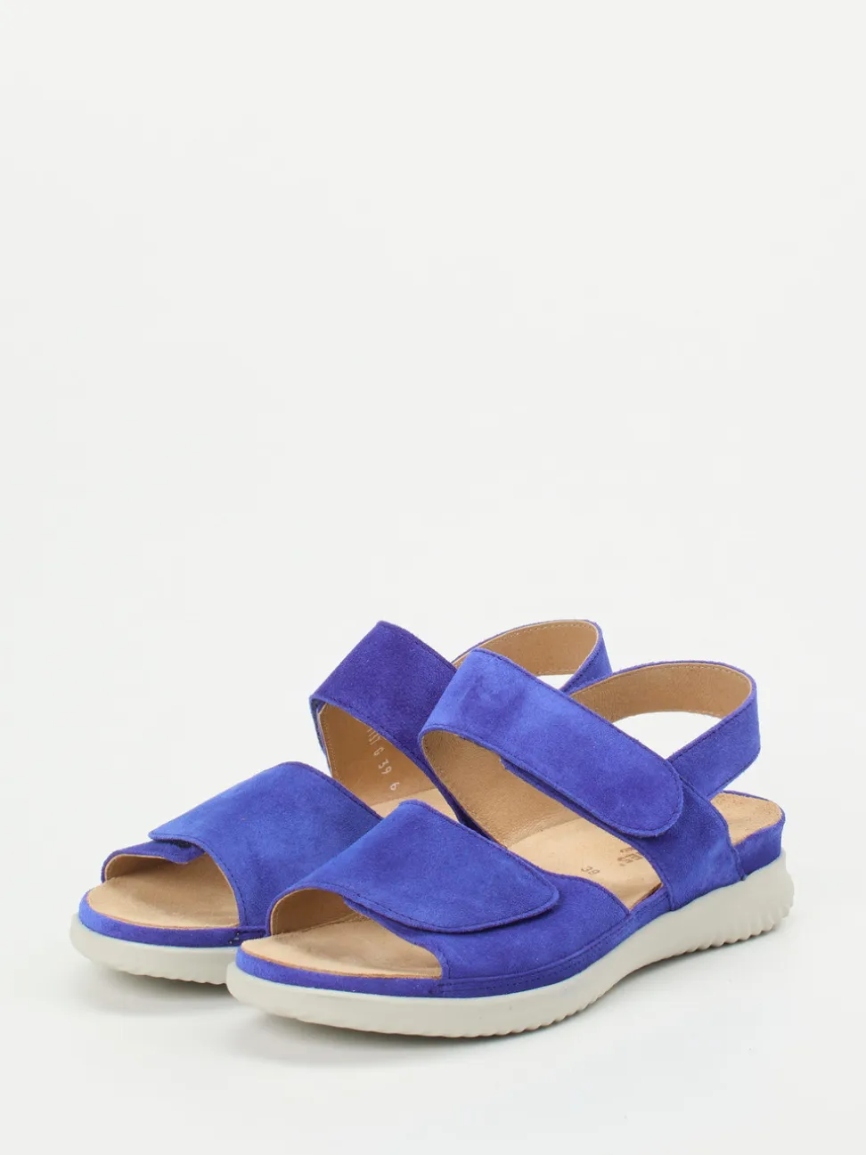 Hartjes – Komfortsandalen aus Veloursleder Blau