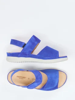 Hartjes – Komfortsandalen aus Veloursleder Blau