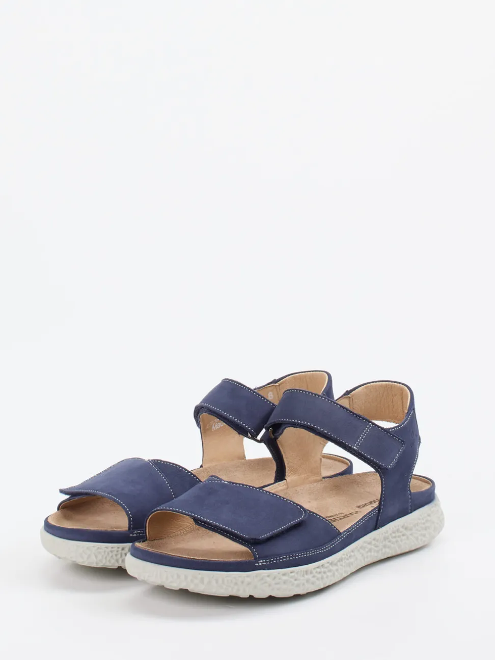 Hartjes – Komfortsandalen aus Nubukleder Marineblau