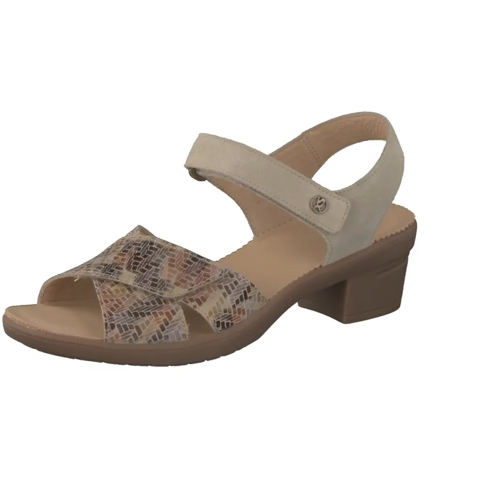 Hartjes – Komfort-Sandalen aus Veloursleder beigegrau