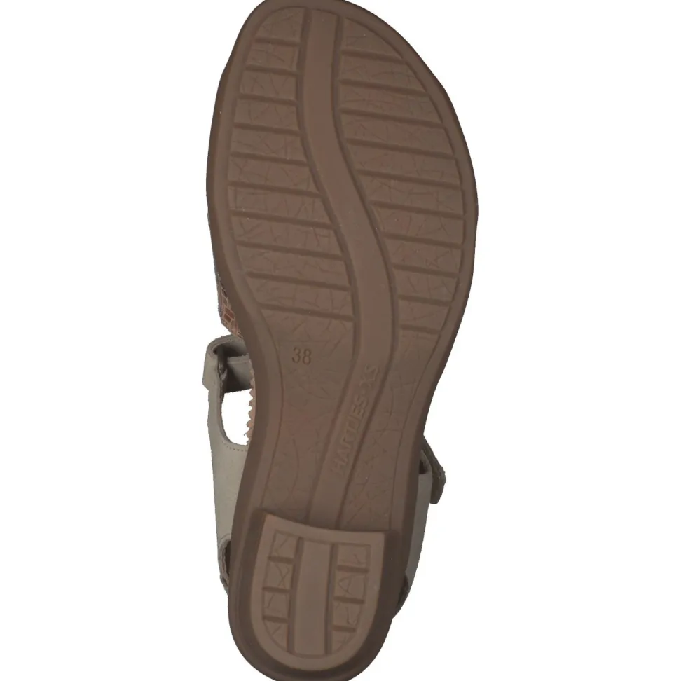Hartjes – Komfort-Sandalen aus Veloursleder beigegrau